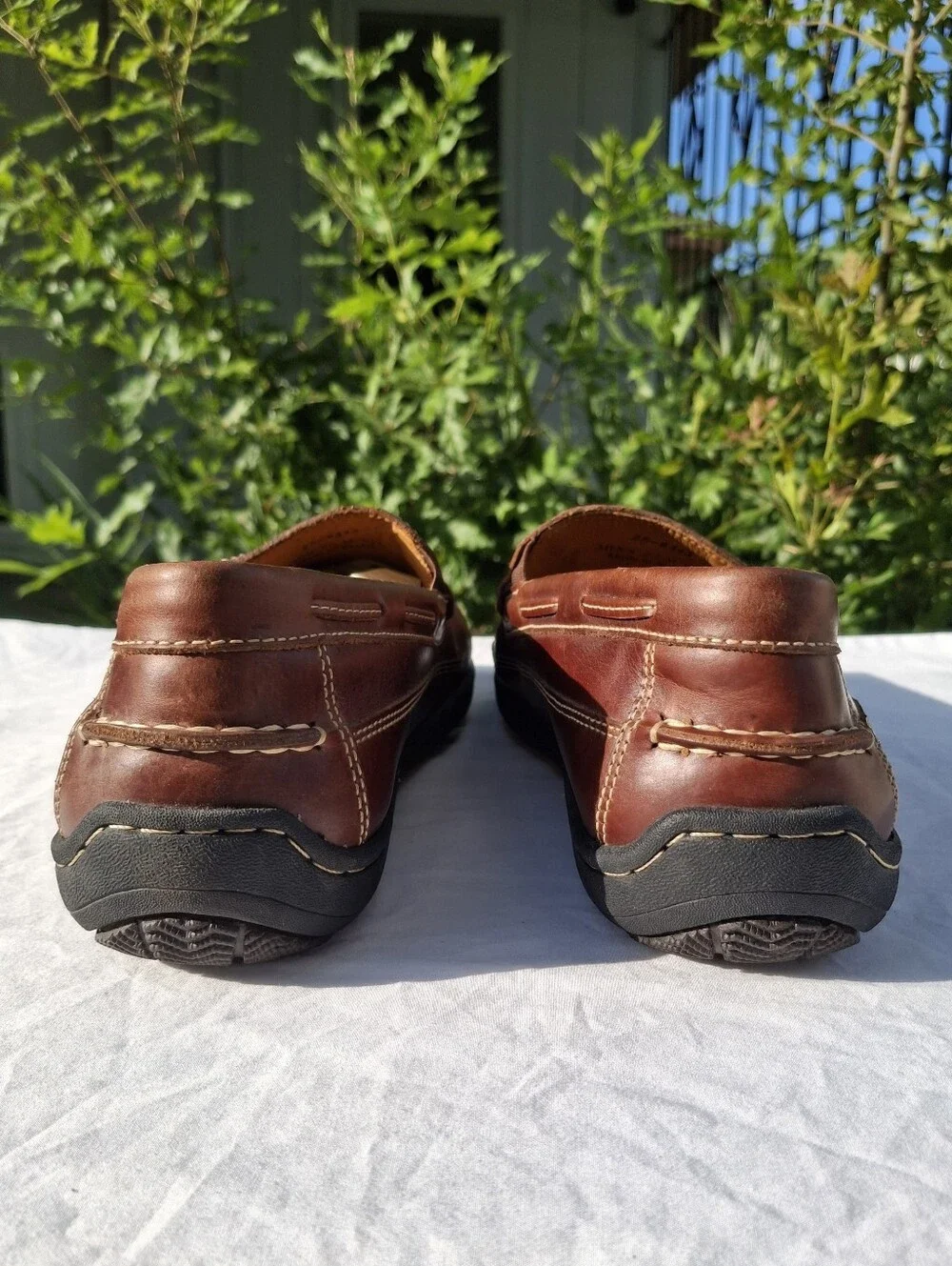 Johnston & Murphy Fowler Venetian Driving Loafers In Oiled Mahogany Leather 9.5
